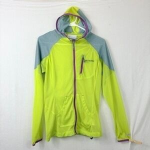 Columbia Sportswear Insect Blocker Mesh Hoodie Jacket Sz X-Small Neon Bright